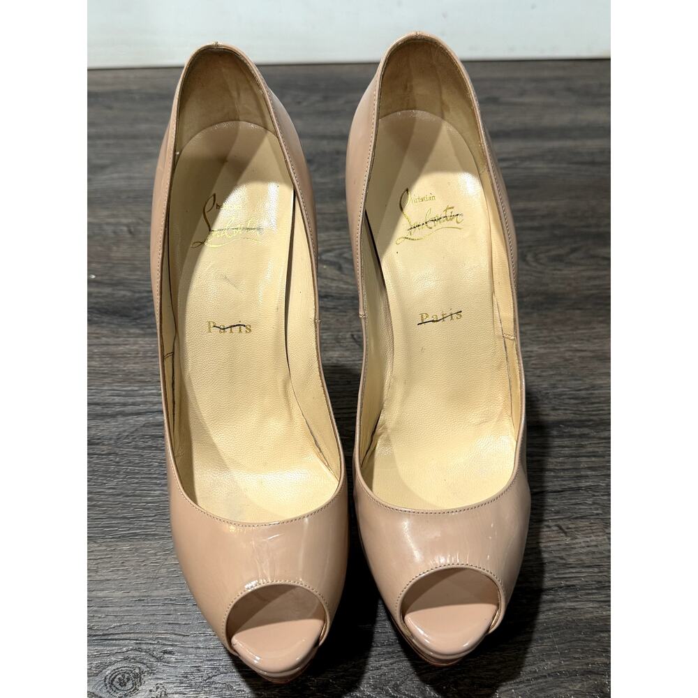 Christian Louboutin Lady Peep 150 Nude Heels – Size 41 (Authentic)
